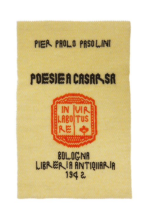 Poesie a Casarsa, bead knitting, 30 x 19 cm, 2015