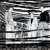 From the series of the Kurdish Life, ink on paper, 23 x 23 cm, 2013