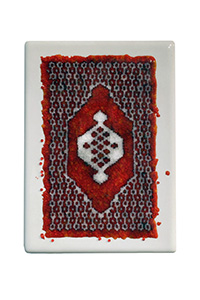 Fused Rug, glass fusing, 17,5 x 12,5 cm, 2019