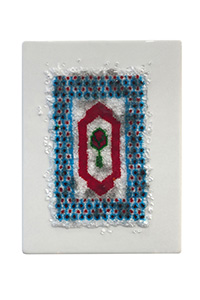 Fused Rug, glass fusing, 17,5 x 12,5 cm, 2019